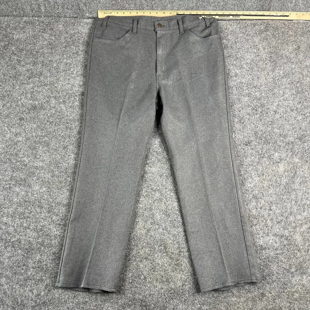 Levis Pants Mens Size 38x30 Gray USA Made‎ Straight Casual Dress Flat Front